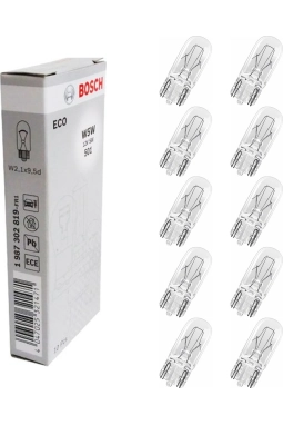 Eco Dipsiz Ampul 12V 5W T10 W5W 10'lu Paket