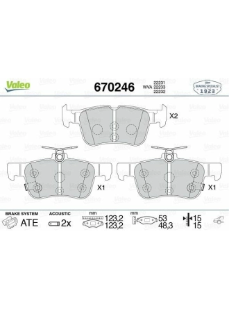 VALEO 670246 | Fren Balata Arka 14-Mondeo-Smax