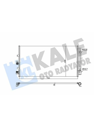 KALE 357280 | Ford Focus 2018 Model Sonrası 1.5TDCI  Klima Radyatörü (Konderser) Kale Marka