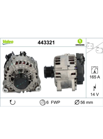 VALEO 443321 | Ford Focus 2018 Model Sonrası 1.5 TDCI  Alternatör(Şarj Dinamosu) Komple Valeo Marka