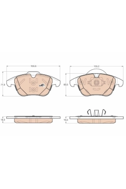 TRW GDB1960 | Ön Fren Disk Balata (Ford Mondeo 07-14-Smax 06-15) | 1 Adet