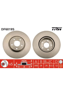 TRW DF6019S | Ford Mondeo 2007-2014 Ön Fren Disk Takımı