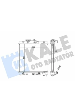KALE 348445 | Su Radyatörü Civic 92-01 1.4 1.5 1.6 At Brazıng350×350X23