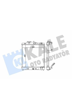 KALE 368800 | Radyatör 92-00 Civic 1.3-1.5-1.6 99-Hrv 1.6 16V