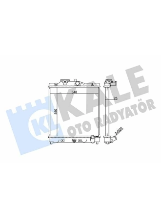 KALE 368800 | Radyatör 92-00 Civic 1.3-1.5-1.6 99-Hrv 1.6 16V