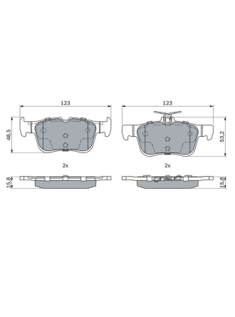 BOSCH 0986494888 | Fren Balata Arka 14-Mondeo-Smax