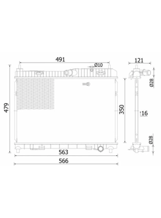 MAHLE CR2427000S | FİESTA  2012-2018 1.6 Benzinli Otomatik Vites Su Radyatörü