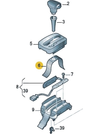 Gkl Vw Volkswagen Bora 1998-2005 Otomatik Vites Topuzu Kolu Alt Rayı Perdesi Plastiği 1J0713277