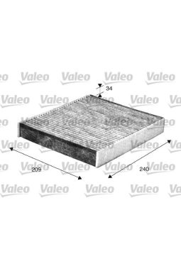 VALEO 698883 | Kabin Filtresi Karbonlu-(Ford Focus Cmax 03-Mondeo 07-14-Kuga 08-12)