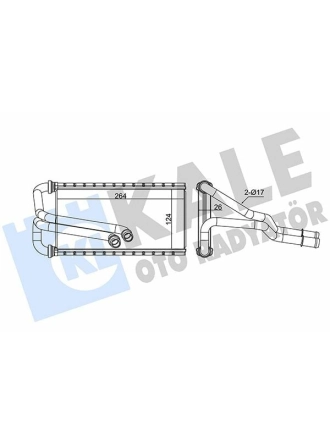 KALE 370650 | Ford Kuga 2019 1.5 TDCI Model Sonrası Kalorifer Radyatörü Kale Marka