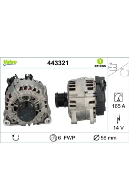 VALEO 443321 | Ford Kuga 2019 Model Sonrası 1.5 TDCI  Alternatör(Şarj Dinamosu) Komple Valeo Marka