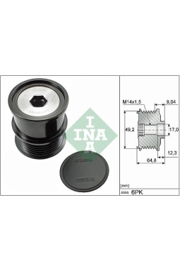 INA 535028410 | Alternatör Kasnağı 13-Fiesta-Focus-Cmax