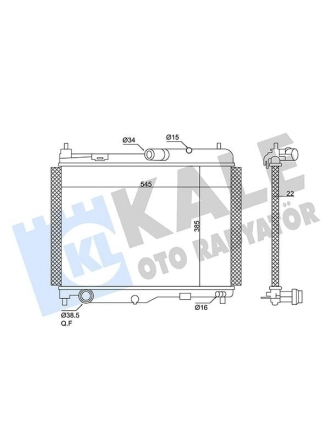 KALE 362610 |Ford Ecosport 1.0 Ecoboost   Su Radyatörü Brazing