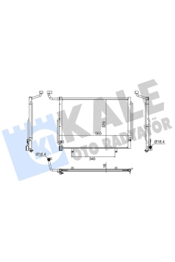 KALE 382655 |Ford EcoSport 1.0 Ecoboost  Klima Radyatörü Brazıng Al