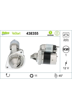 VALEO 438355 | Ford EcoSport Marş Motoru Ecosport 1.0 Ecoboost Start Stop Fonksıyonuna Sahıp Araçlar Içın
