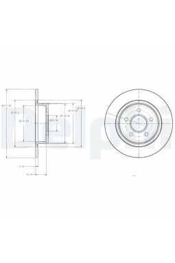 DELPHI BG3873 | Arka Fren Disk Aynası Connect 1.8 TDCI 02-13 ABS Li | 1 Adet