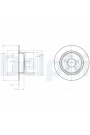 DELPHI BG3873 | Arka Fren Disk Aynası Connect 1.8 TDCI 02-13 ABS Li | 1 Adet
