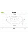 VALEO 297844 | Disk Arka (Ad) 03-Connect 1.8Di-TDCI *E.F.U** | 2 Adet