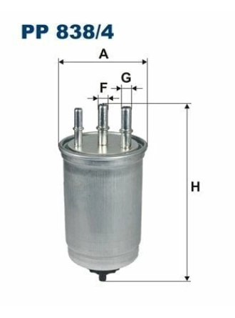 FILTRON PP838-4 | Mazot Filtresi 03-Connect 1.8Tdci 90Hp