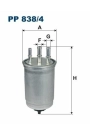 FILTRON PP838-4 | Mazot Filtresi 03-Connect 1.8Tdci 90Hp
