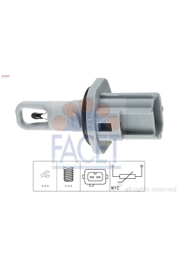 FACET 10.4017 | Hava Filtre Sıcaklık Sensörü Connect 02 > 13 1.8 TDCI Fiesta 1.4 1.6 95 > 02 Mondeo 2.0 16V 92 > 00 Mazda I