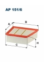 FILTRON AP151-6 | Filtre Hava (Ford Fiesta VII 1.0 Ecobost 1.1 1.5 TDCI)
