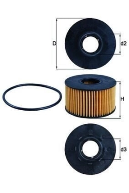 MAHLE OX191D | Yağ Filtresi 01-Transit-Mondeo 2.0-2.4Tdci