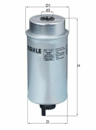 MAHLE KC116 | Yakıt Filtresi Ford Transit V184 01 -