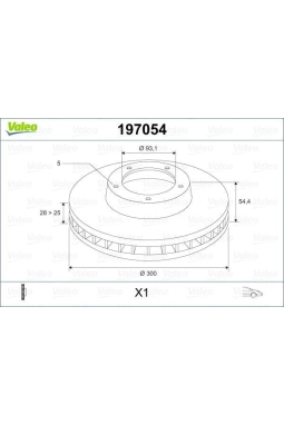 VALEO 197054 | Disk Ford Transit (2006 -) 2.2Tdcı, 2.2 TDCI 110, 2.2 TDCI 130, 2.3I, 3.2 (Ithal) *E.F.U** | 1 Adet