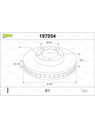 VALEO 197054 | Disk Ford Transit (2006 -) 2.2Tdcı, 2.2 TDCI 110, 2.2 TDCI 130, 2.3I, 3.2 (Ithal) *E.F.U** | 1 Adet