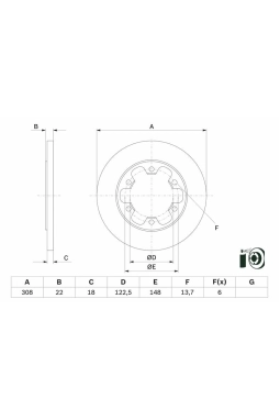 BOSCH 0986479D43 | Disk Arka (Ad) 14-Transit Çift Teker | 2 Adet