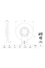 BOSCH 0986479F46 | Disk On (Ad) 13-Transit.Custom 2.2Tdci Kaplamalı | 2 Adet