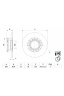 BOSCH 0986479F62 | Disk Arka (Ad) 12-Transit.Custom 2.2Tdci | 1 Adet