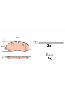 TRW GDB2117 | Fren Balata Ön 14-Transit 2.0-2.2Tdci