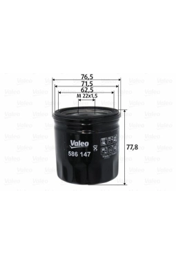 VALEO 586147 | Yağ Filtresi (Metal) Boxer III Jumper III 22Dt Puma C81 110Bg C96 130Bg C110 150Bg Euro5 Transit V347 Custom V363 2.2 TDCI 155Ps 11 /-Land Rover Defender 2.2Td4 11 -