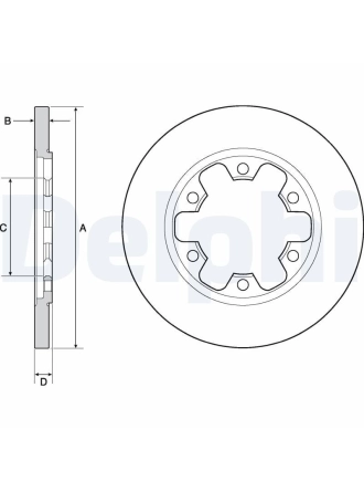 DELPHI BG4680C | Ford Transit  Fren Diski Arka  V363 DELPHİ Marka