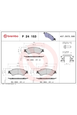 BREMBO P24153 | Ford Ranger Ön Fren Balata Takımı 2011-2020 Model Arası