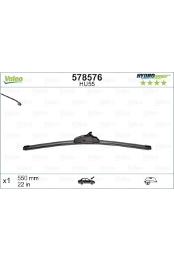 VALEO 578576 | Silgi Süpürgesi Tek 55Cm Klasık Multı-Clıp Muz First