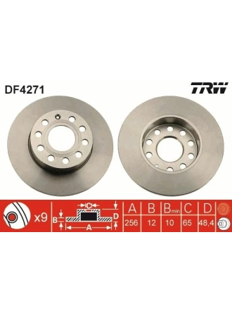 TRW DF4271 | Disk Arka 04-Golf.5-Jetta-Caddy.3-A3 | 1 Adet