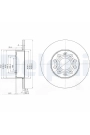 DELPHI BG3890C | Disk Arka 04-Golf.5-Jetta-Caddy.3-A3 Kaplamalı | 1 Adet