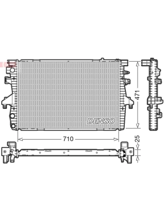 DENSO DRM32039 | Su Radyatörü Brazing (VW Transporter 03-10) Axb O.E.