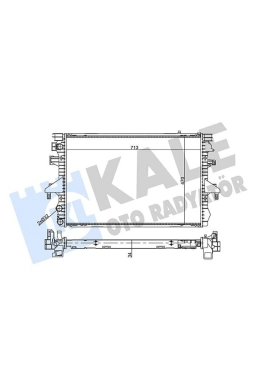 KALE 356940 | Su Radyatör 34mm Mekanik (VW: Transporter V , Multıvan V 1.9 TDI 2.0 03<09 (Ac / Nac)