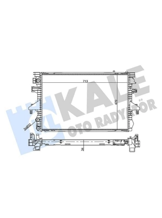KALE 356940 | Su Radyatör 34mm Mekanik (VW: Transporter V , Multıvan V 1.9 TDI 2.0 03<09 (Ac / Nac)