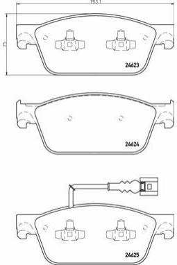 BREMBO P85141 | Fren Balatası Ön (VW Transporter 10-19)