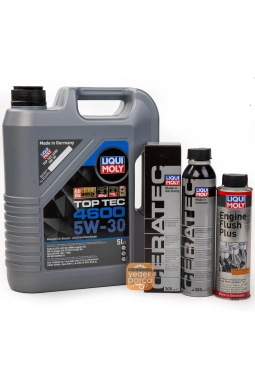LIQUI MOLY Top Tec 4600 5W-30 Dexos2 5 Litre Motor Yağı ( 2316 ) + Ceratec ( 7181 ) + Engine Flush Plus ( 2657 ) Katkı Kiti