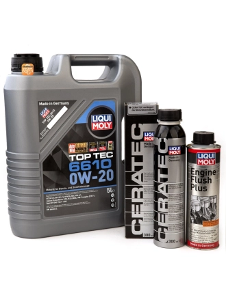 Liqui Moly Top Tec 6610 0W20 5 LT / Liqui Moly Ceratec 300 ml / Liqui Moly Engine Flus Plus Set