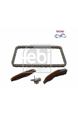 FEBI BILSTEIN 49529 | Eksantrik Zincir Seti Alt (Zincir + 2Xkızak + Gerıcı) BMW N47 B37 Da15 B47 D20b Mini N47 C16 A N47 C20 A (Üst Yuzey Kaplamalı)