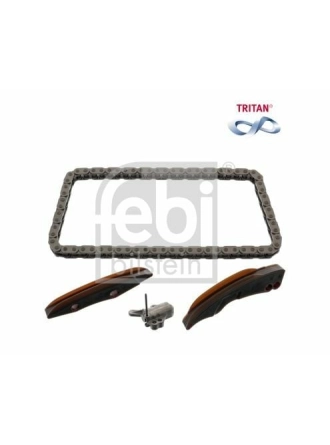 FEBI BILSTEIN 49529 | Eksantrik Zincir Seti Alt (Zincir + 2Xkızak + Gerıcı) BMW N47 B37 Da15 B47 D20b Mini N47 C16 A N47 C20 A (Üst Yuzey Kaplamalı)