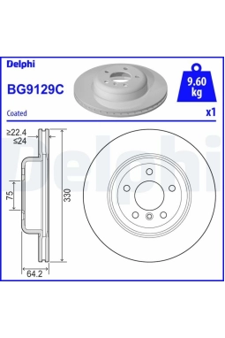 DELPHI BG9129C | Fren Diski Ön 5 (F10) 09-16525 D Xdrive 525 D 520 İ 520 İ 528 İ 530 İ 525 D 525 D Xdrive Activehybrid 523 İ 523 İ 528 İ 520 D 525 D 520 D Xdrive 518 D 518 D 520 D 520 D Xdrive 520 D 520 D Xdrive BMW 5 F10 F11 10-Adet Kutu & Fiyat Tek
