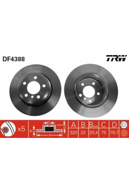 TRW DF4388 | Fren Diski Arka X3 (E83) 03-11Xdrive 20 D Xdrive 30 D 3.0 İ Xdrive 2.5 İ 3.0 D 2.0 D 2.0 İ 3.0 D 3.0 Si 2.5 Si 3.0 Sd 2.0 Sd Xdrive 20 İ Xdrive 25 İ Xdrive 30 İ Xdrive 20 D Xdrive 18 D Xdrive 30 D Xdrive 35 D BMW X3 E83 04-11 Havalı 320m